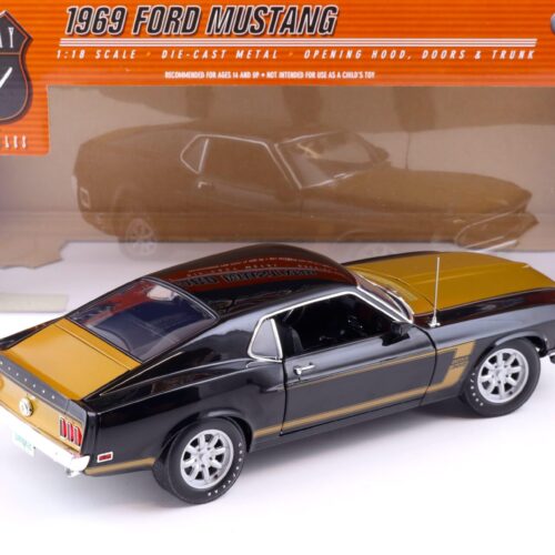 1:18 Highway61 Ford Mustang Boss 302 Coupe Smokey Tribute black/ gold 50730 - Image 3