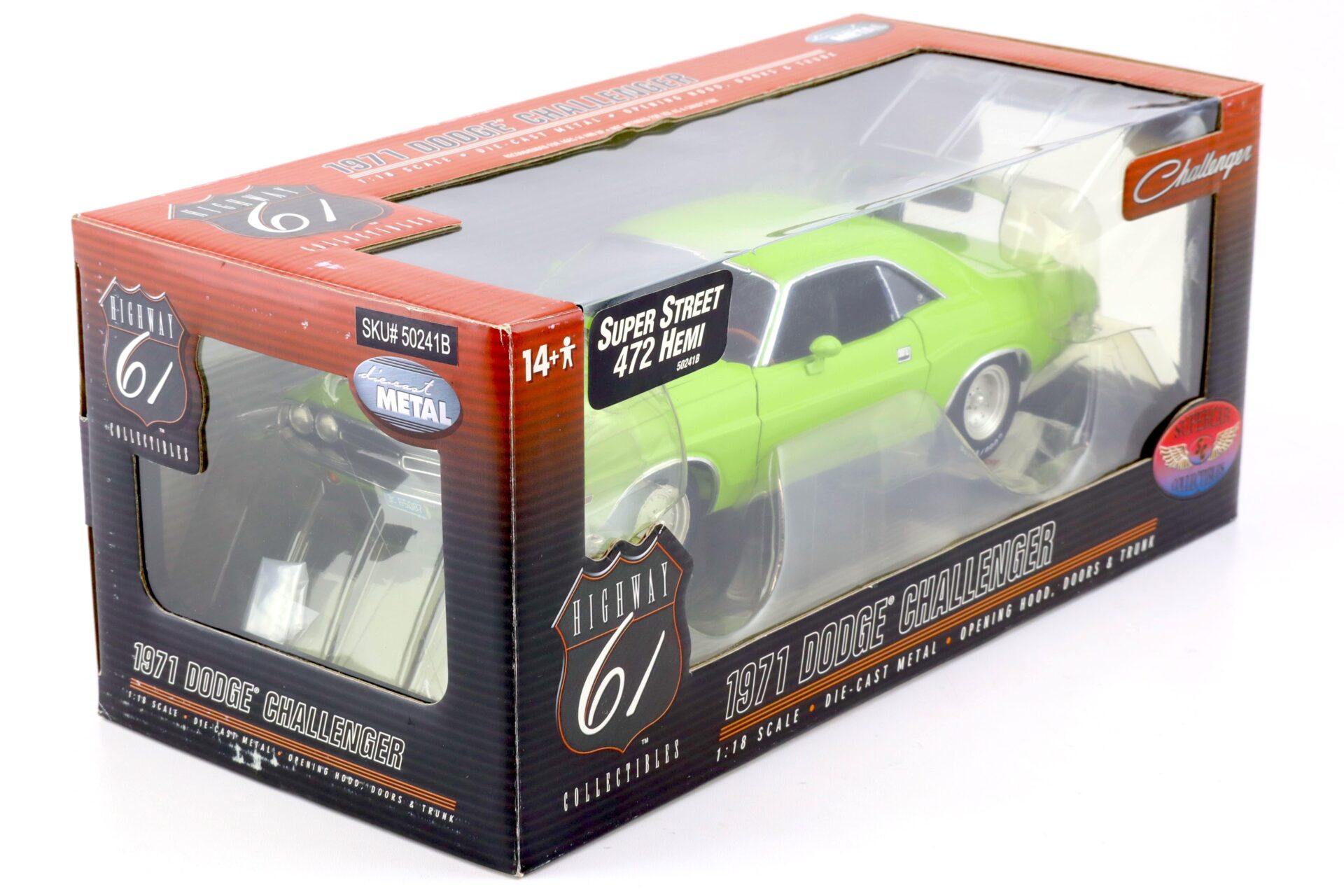 1:18 Highway61 Dodge Challenger Super Street 472 Hemi Coupe 1971 green
