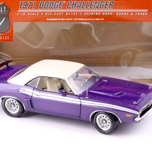 1:18 Highway61 Dodge Challenger R/T Coupe 1971 purple/ white vinyl roof 50557