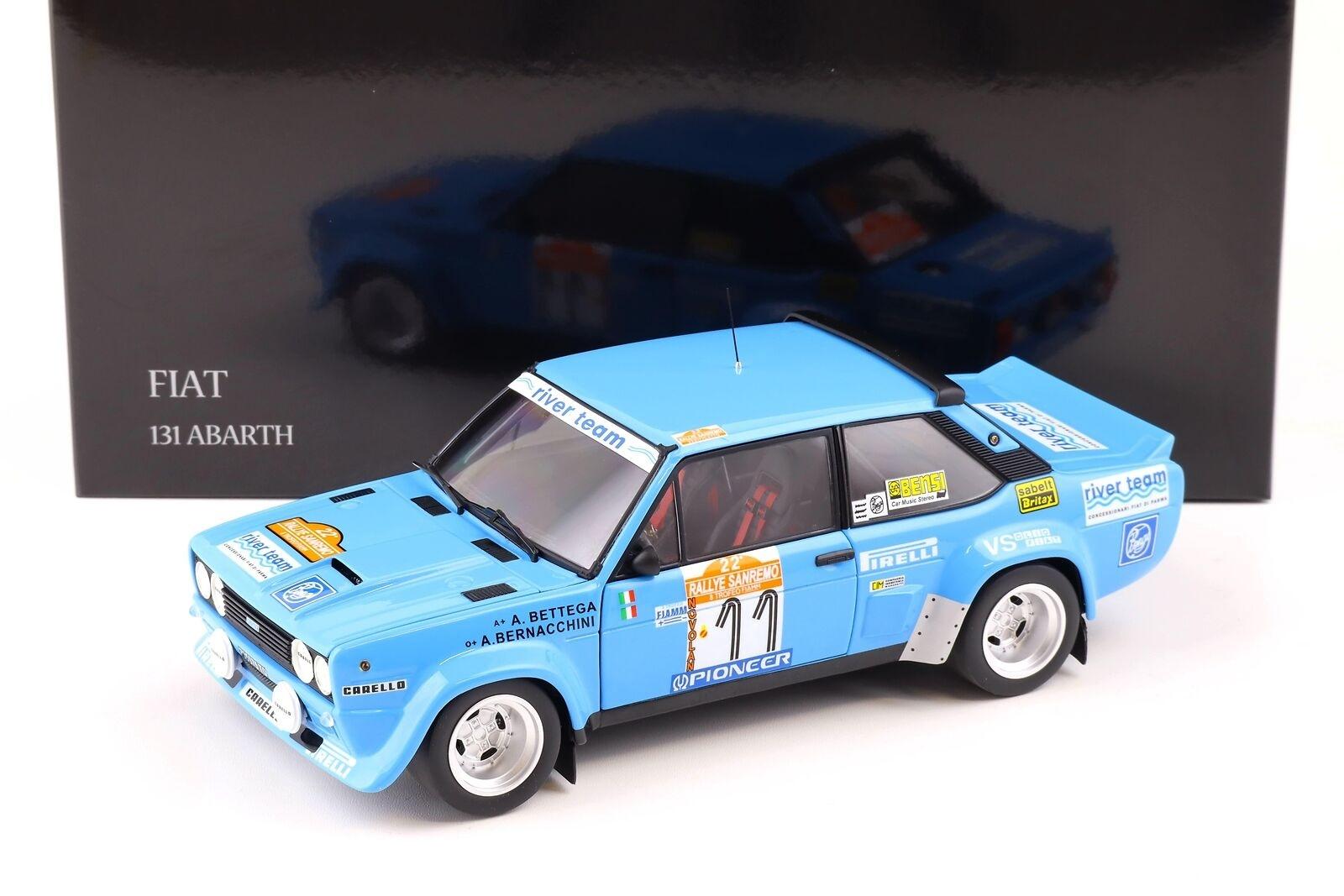 1:18 Kyosho Fiat 131 ABARTH Rally Sanremo 1983 Bettega #11 Diecast 08376C