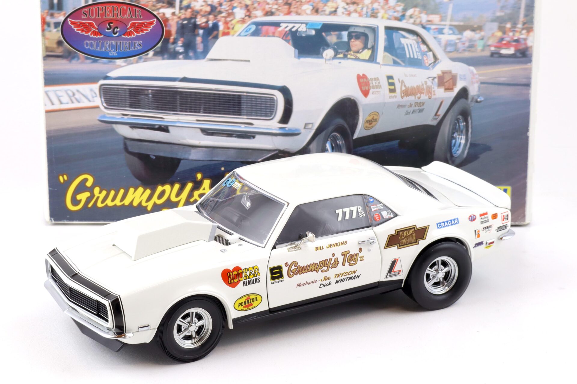 ID 85917 orig 1.jpg 1:18 Exact Detail Supercar Chevrolet Camaro Pro Stock Grumpys Toy white WCC227