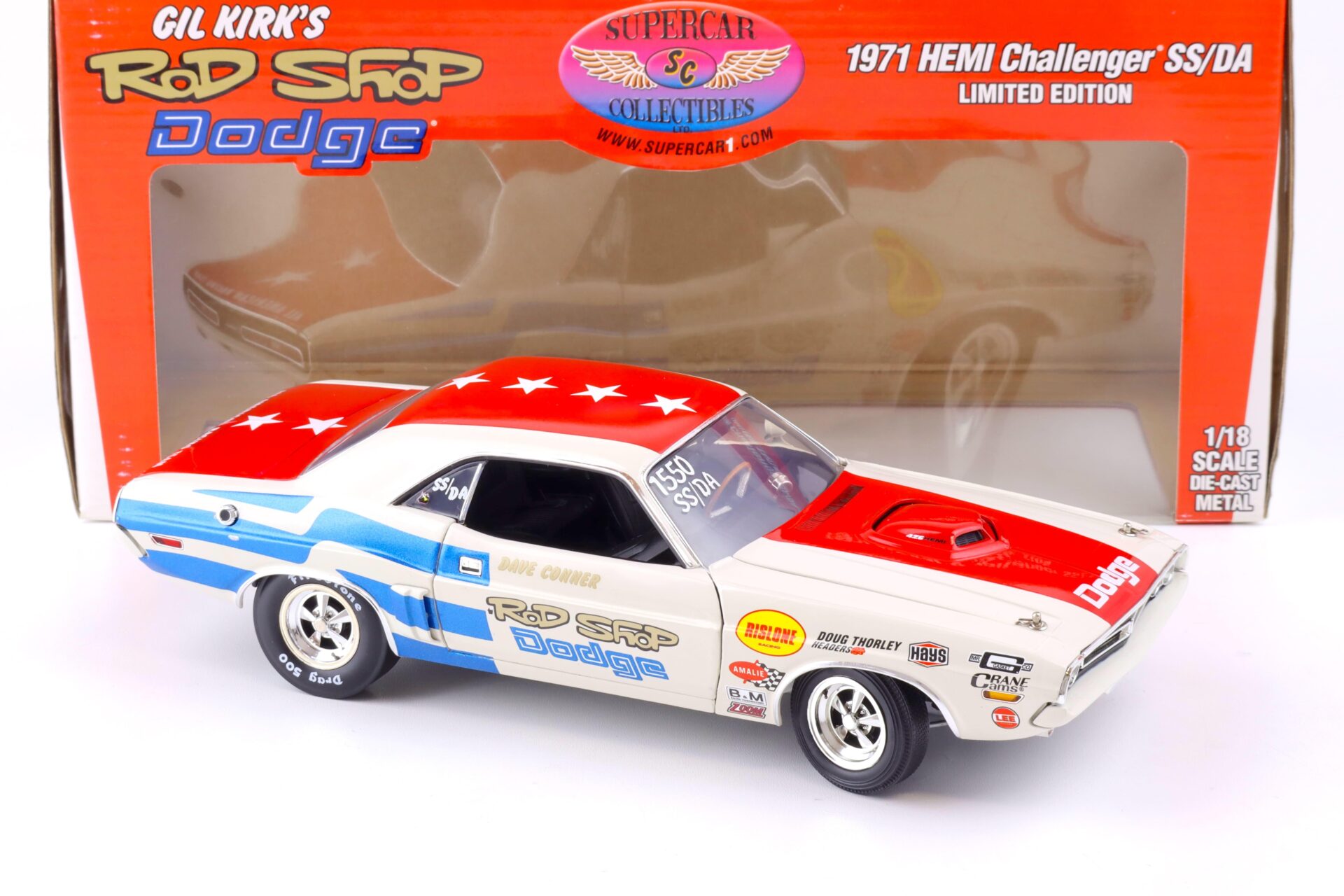 1:18 Highway61 Supercar 1971 Dodge Hemi Challenger SS/DA Gil KirkÂ´s Rod Shop