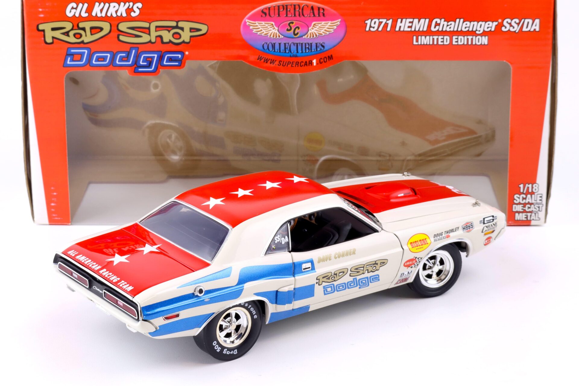 1:18 Highway61 Supercar 1971 Dodge Hemi Challenger SS/DA Gil KirkÂ´s Rod Shop