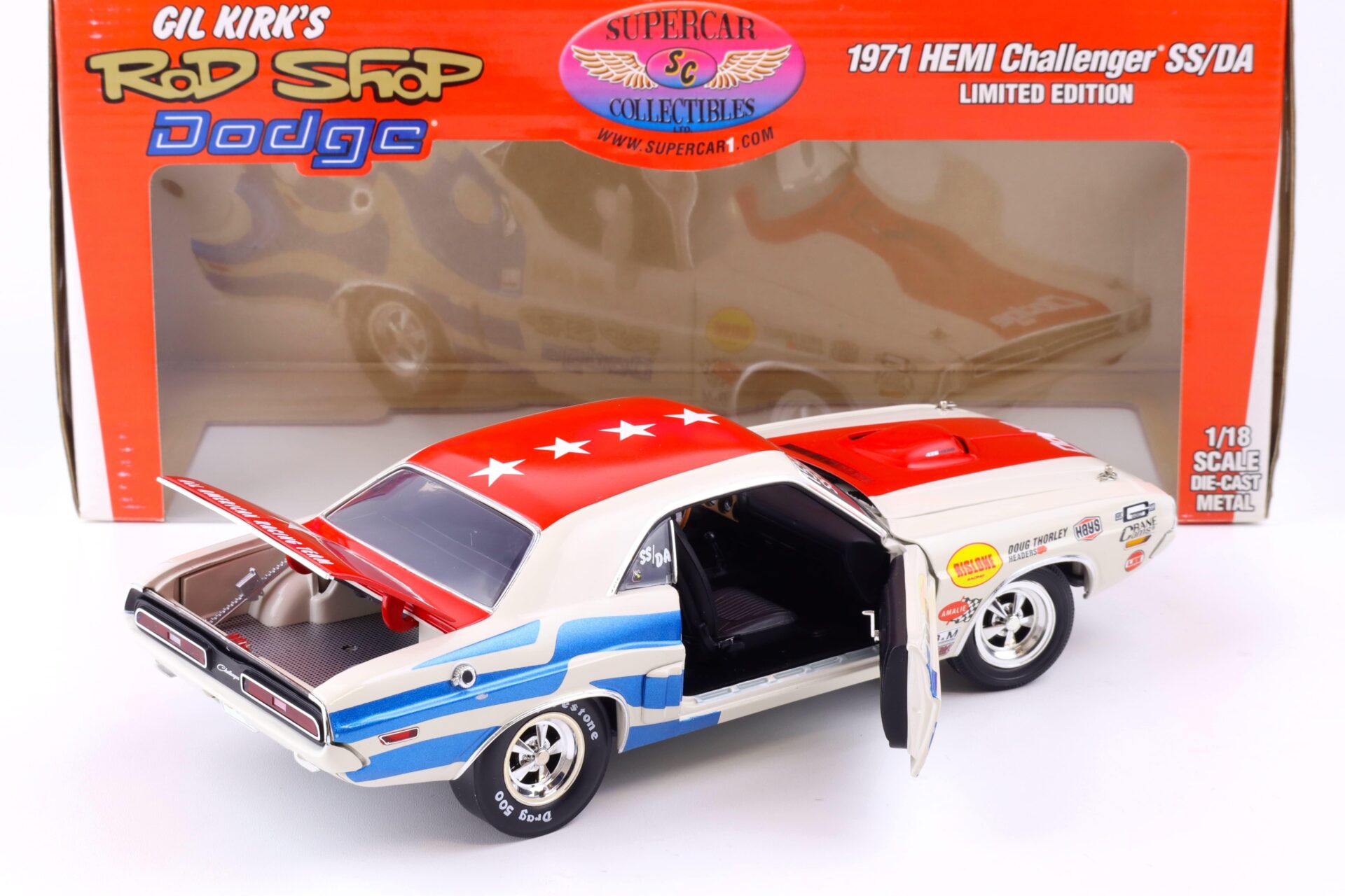 1:18 Highway61 Supercar 1971 Dodge Hemi Challenger SS/DA Gil KirkÂ´s Rod Shop