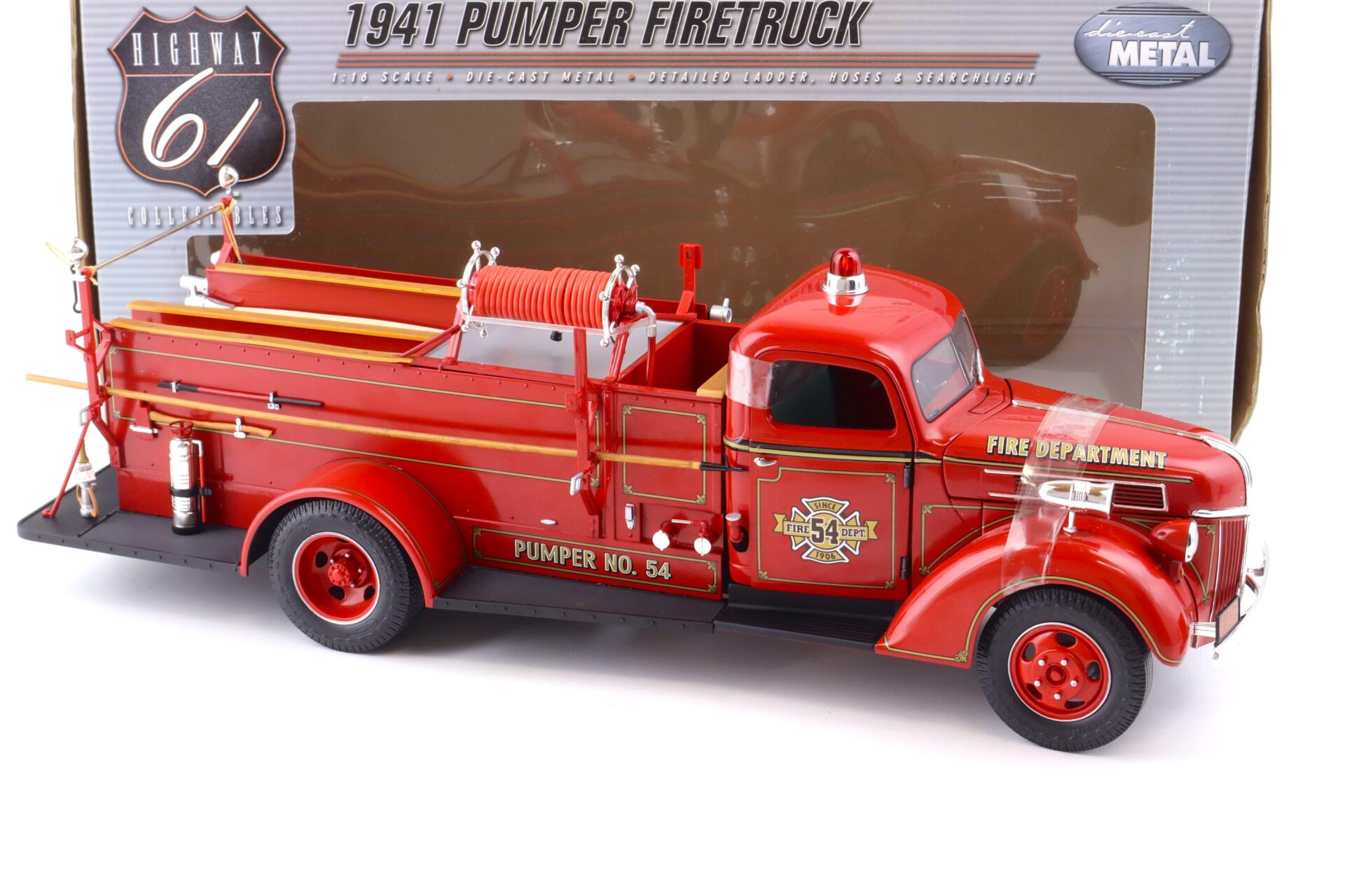 1:16/ 1:18 Highway61 Ford Pumper Firetruck 1941 red Fire Department
