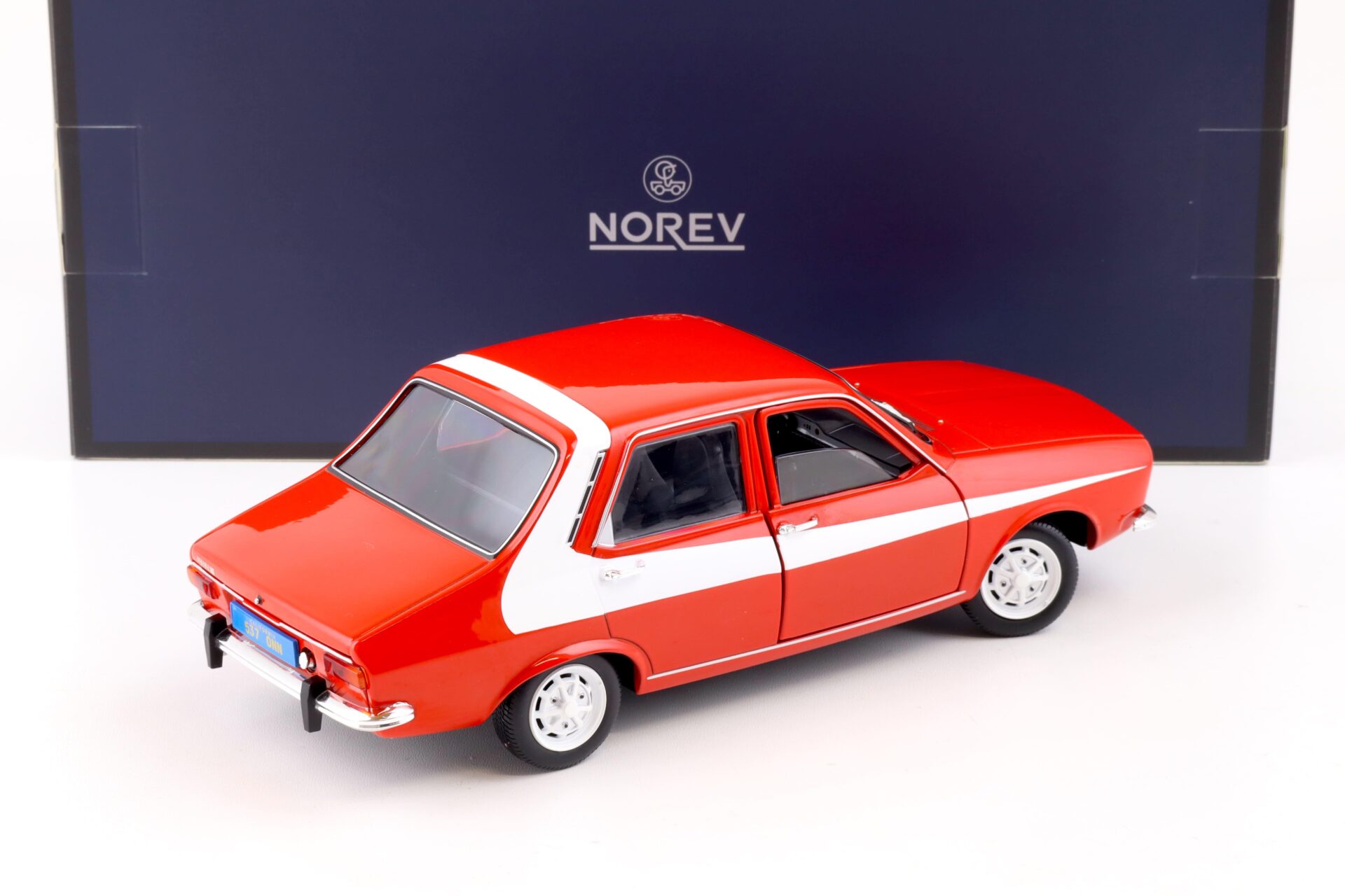 1:18 Norev Renault 12 red with white side deco 1975 - Limited 300 pcs.