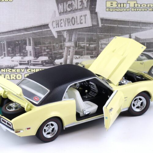 1:18 Exact Detail 1968 Chevrolet Camaro SS/RS 427 Nickey Bill Thomas yellow