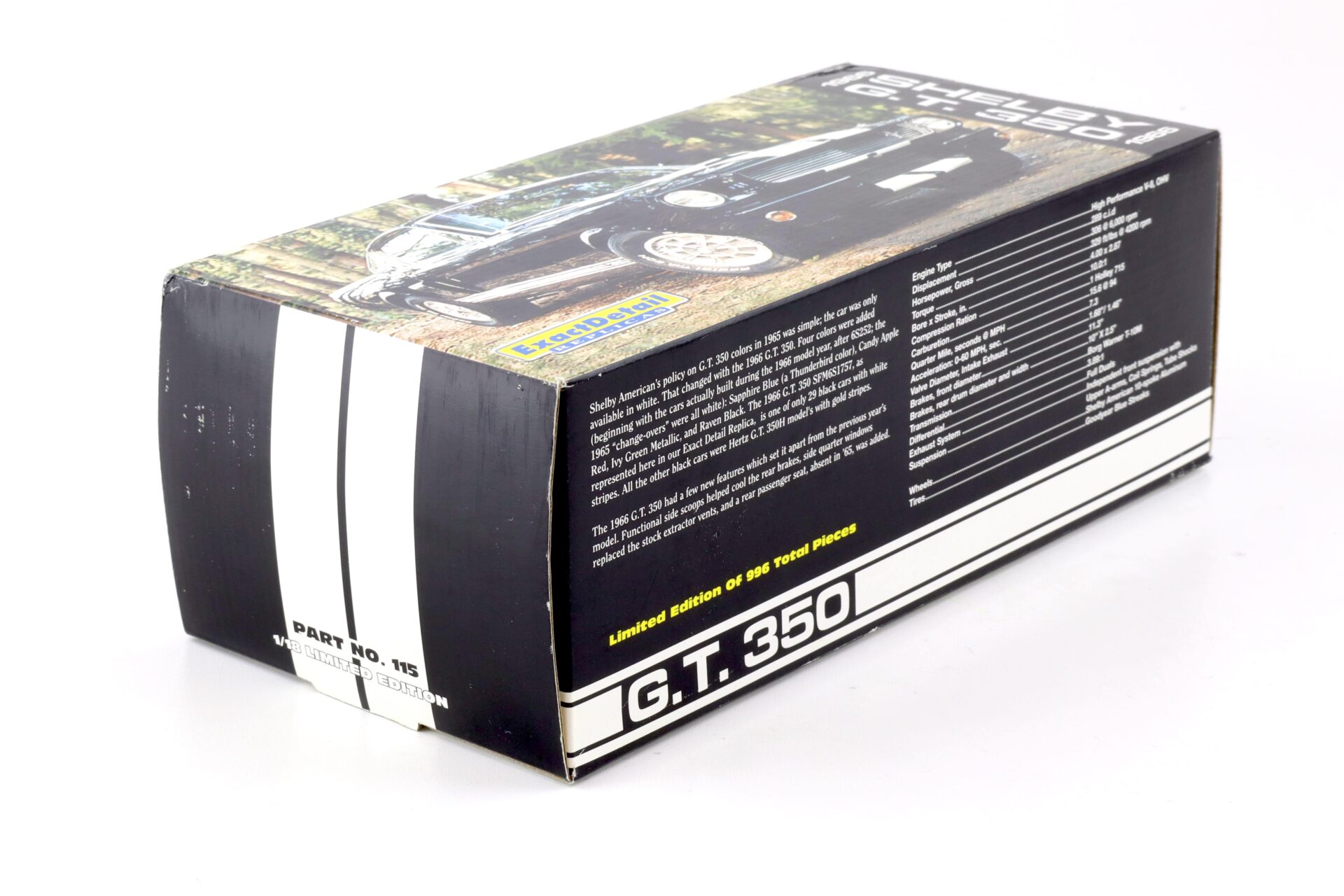 1:18 Exact Detail Shelby GT 350 Coupe 1966 black/ white stripes WCC115