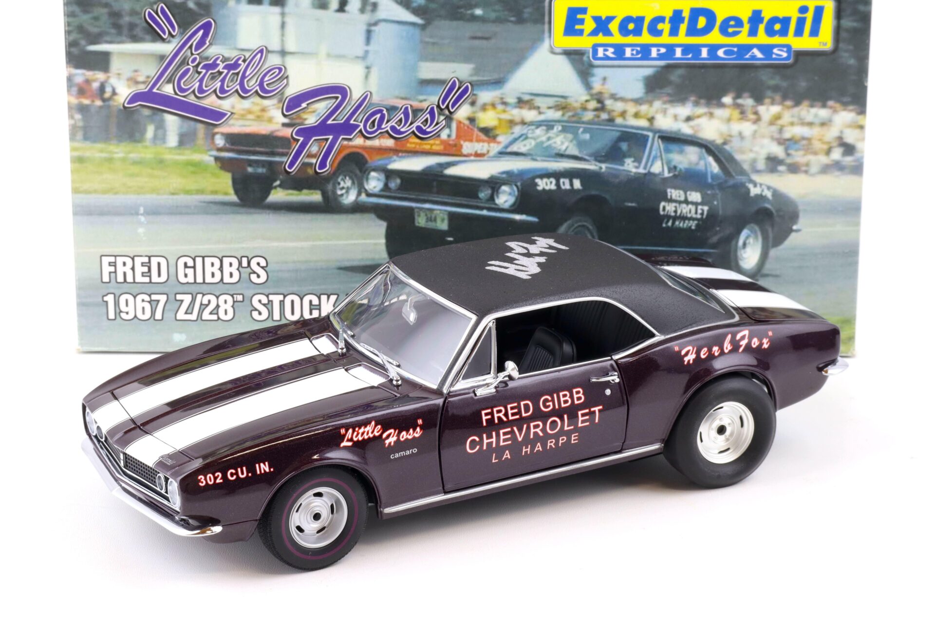 1:18 Exact Detail FRED GIBB´s 1967 Chevrolet Camaro Z/28 Stock Eliminator Little Hoss