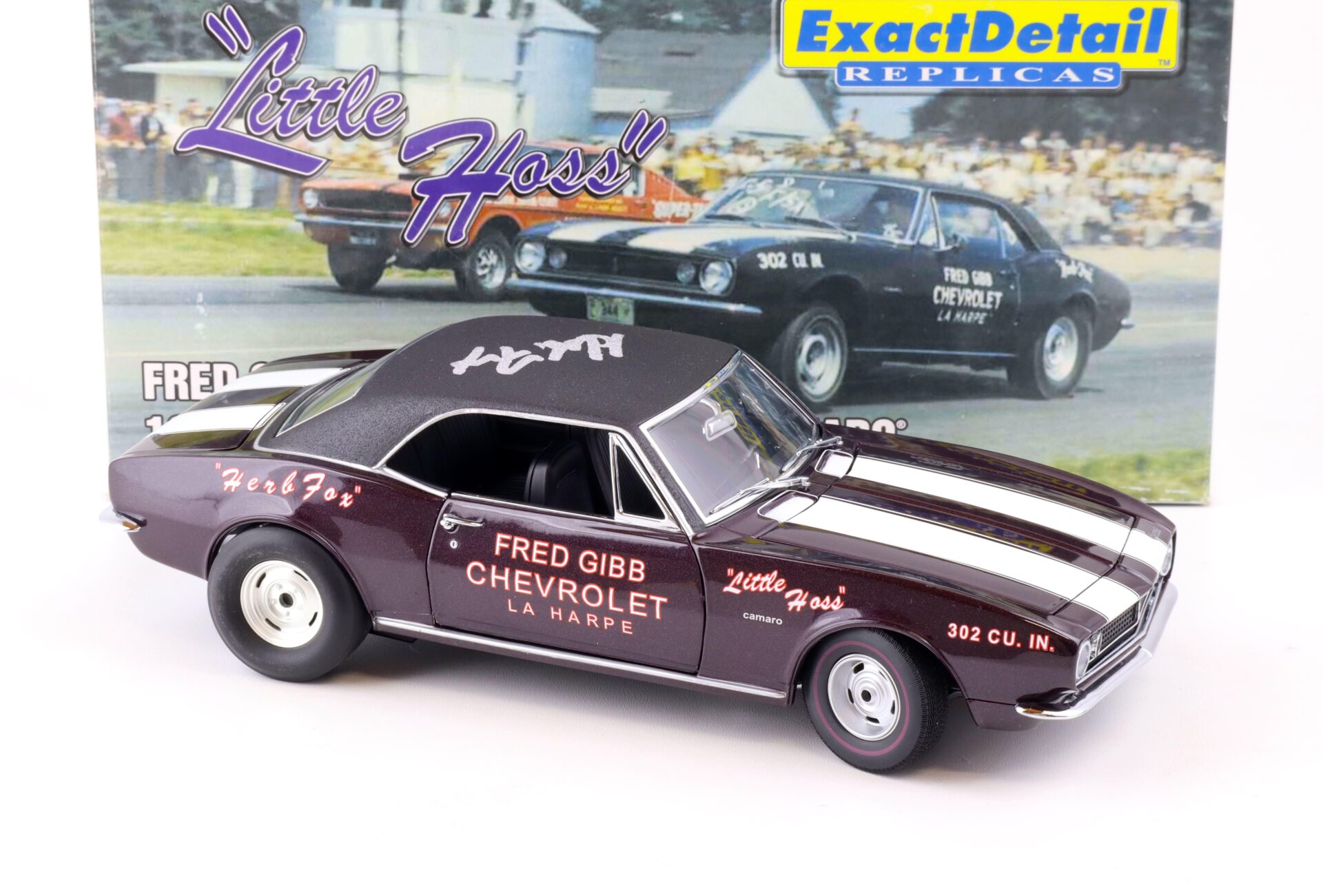 1:18 Exact Detail FRED GIBB´s 1967 Chevrolet Camaro Z/28 Stock Eliminator Little Hoss