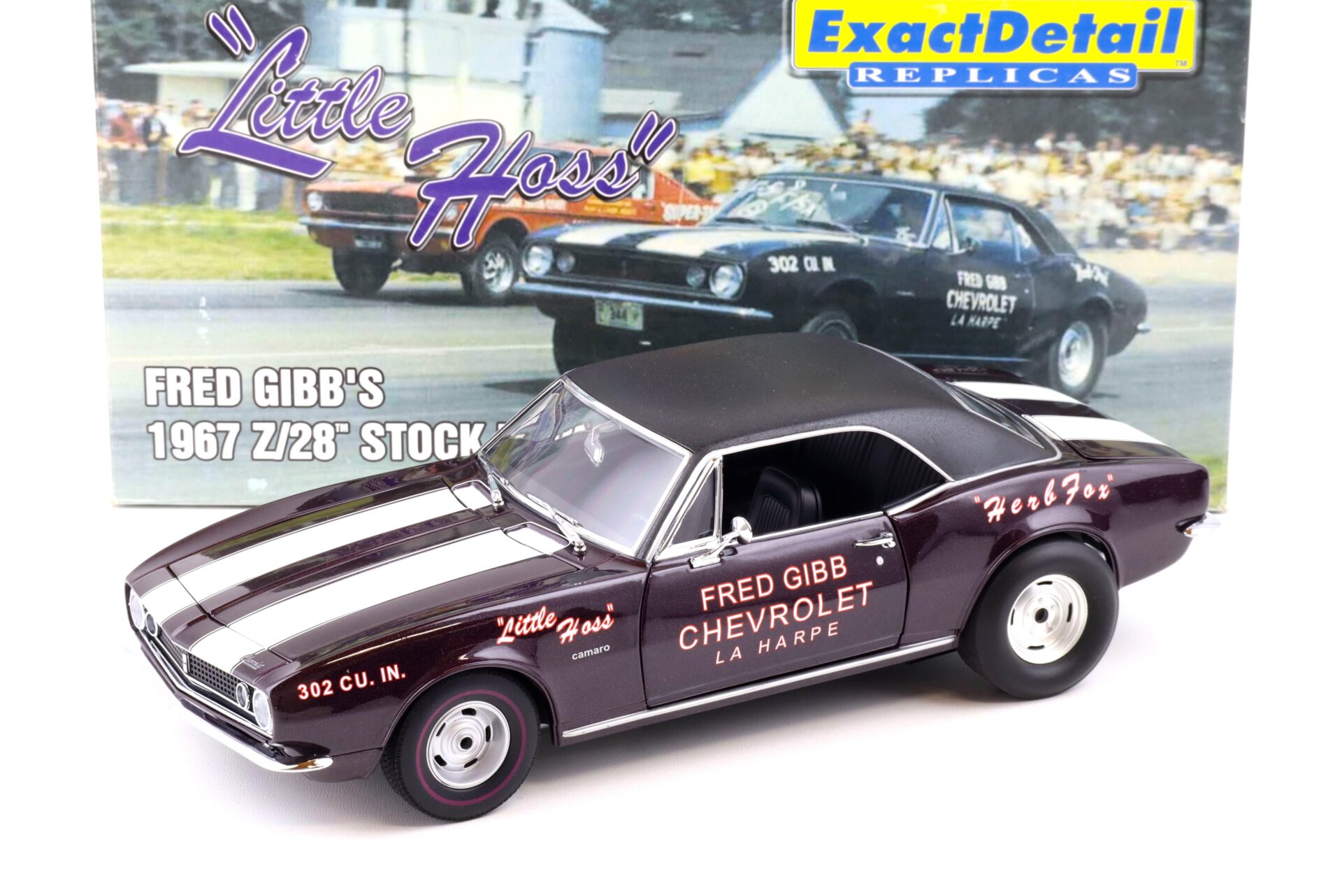 1:18 Exact Detail FRED GIBB´s 1967 Chevrolet Camaro Z/28 Stock Eliminator WCC211