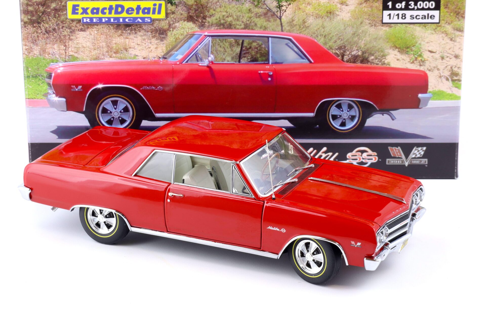 1:18 Exact Detail Chevrolet Chevelle Z16 Malibu SS Coupe 1965 red WCC501