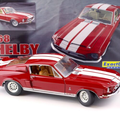 1:18 Exact Detail 1968 Shelby GT 500 Coupe Candyapple red/ white WCC702