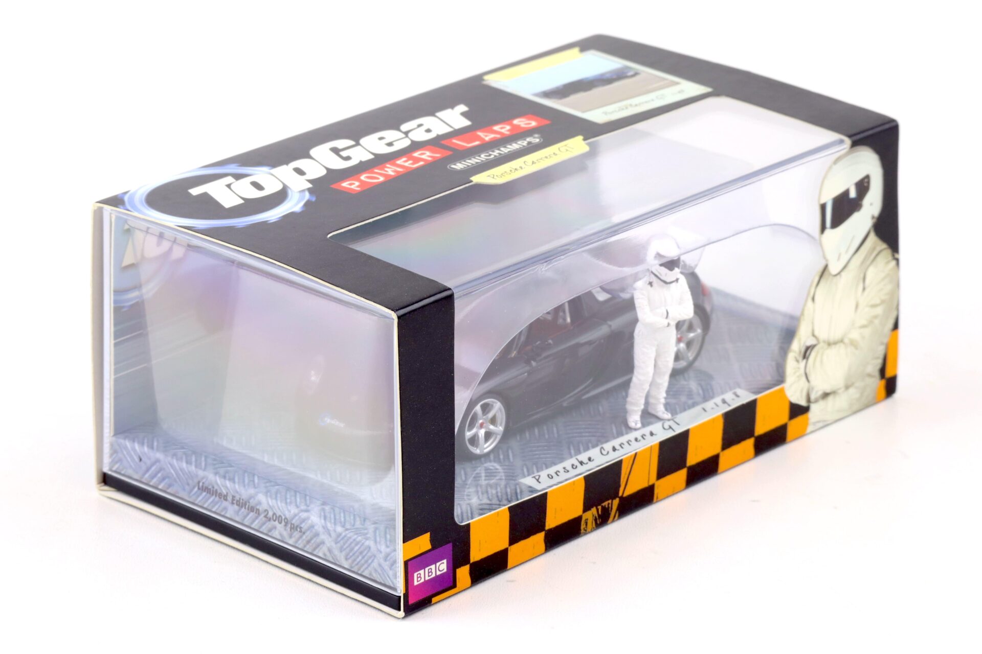 1:43 Minichamps Porsche Carrera GT 2003 black TOP Gear with figure