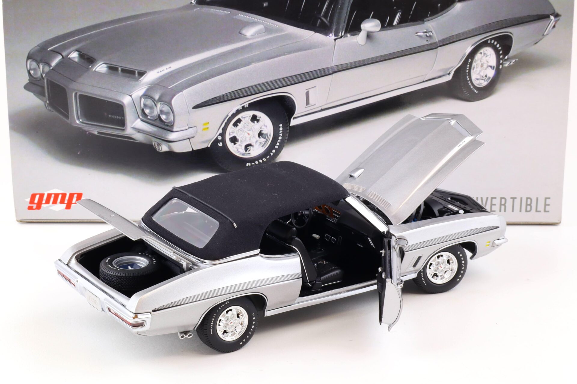 1:18 GMP 1972 Pontiac Lemans Convertible silver metallic 8049