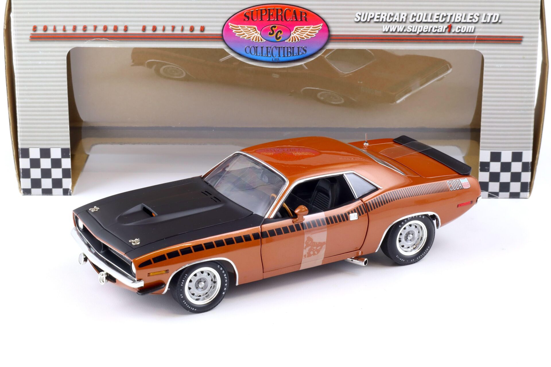 1:18 Highway61 Supercar 1970 Plymouth AAR Cuda Coupe brown metallic 50237B
