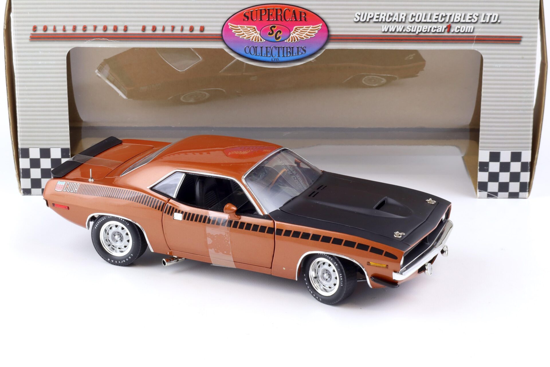 1:18 Highway61 Supercar 1970 Plymouth AAR Cuda Coupe brown metallic 50237B