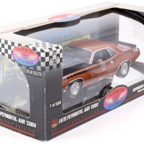 1:18 Highway61 Supercar 1970 Plymouth AAR Cuda Coupe brown metallic 50237B