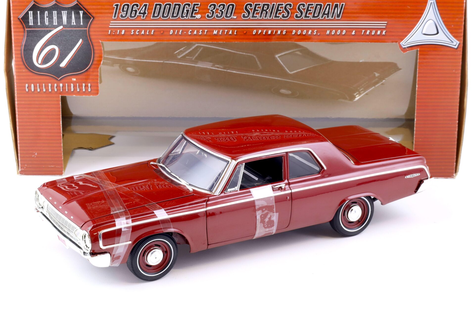 1:18 Highway61 Dodge 330 Series Sedan 1964 dark red 50047