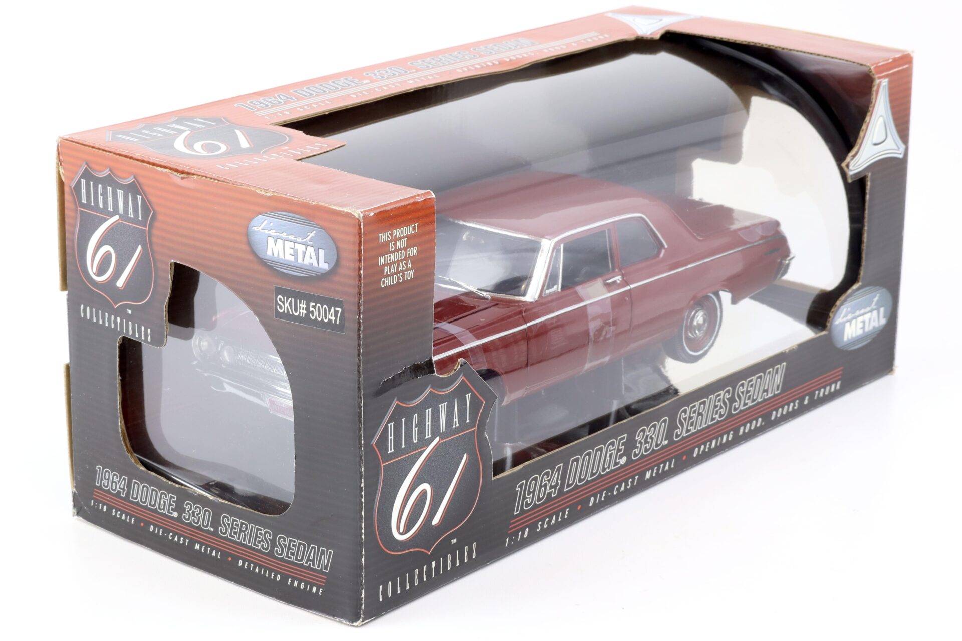 1:18 Highway61 Dodge 330 Series Sedan 1964 dark red 50047