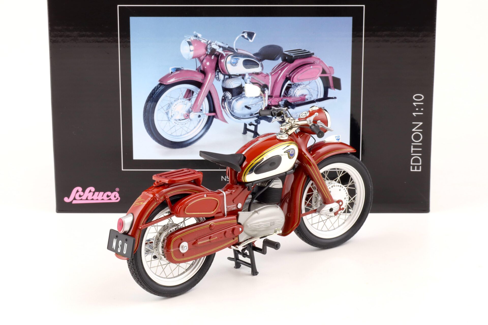 1:10 Schuco NSU Superlux Motorrad red/ chrom 450653400
