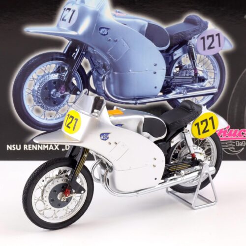 1:10 Schuco NSU Rennmax Delphin Motorrad #121 silver 06632