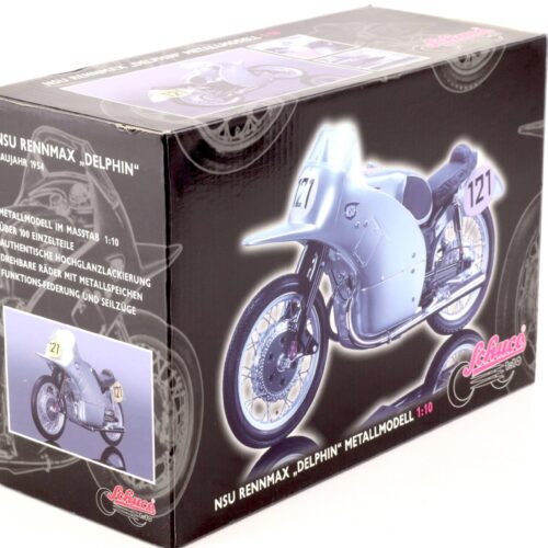 1:10 Schuco NSU Rennmax Delphin Motorrad #121 silver 06632