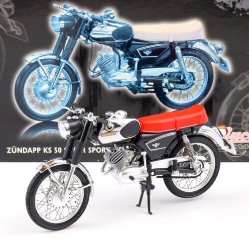 1:10 Schuco Zündapp KS 50 Super Sport Motorrad black/ red 06615