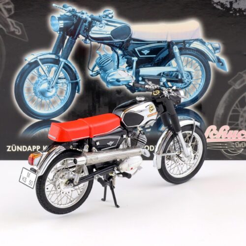 1:10 Schuco Zündapp KS 50 Super Sport Motorrad black/ red 06615