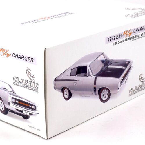 1:18 Classic Carlectables 1972 Chrysler E49 R/T Charger Mercury silver metallic 18138