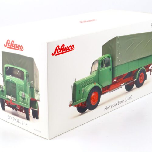 1:18 Schuco Edition Mercedes L3500 Pritsche/ Plane 1950 reseda green 450050100