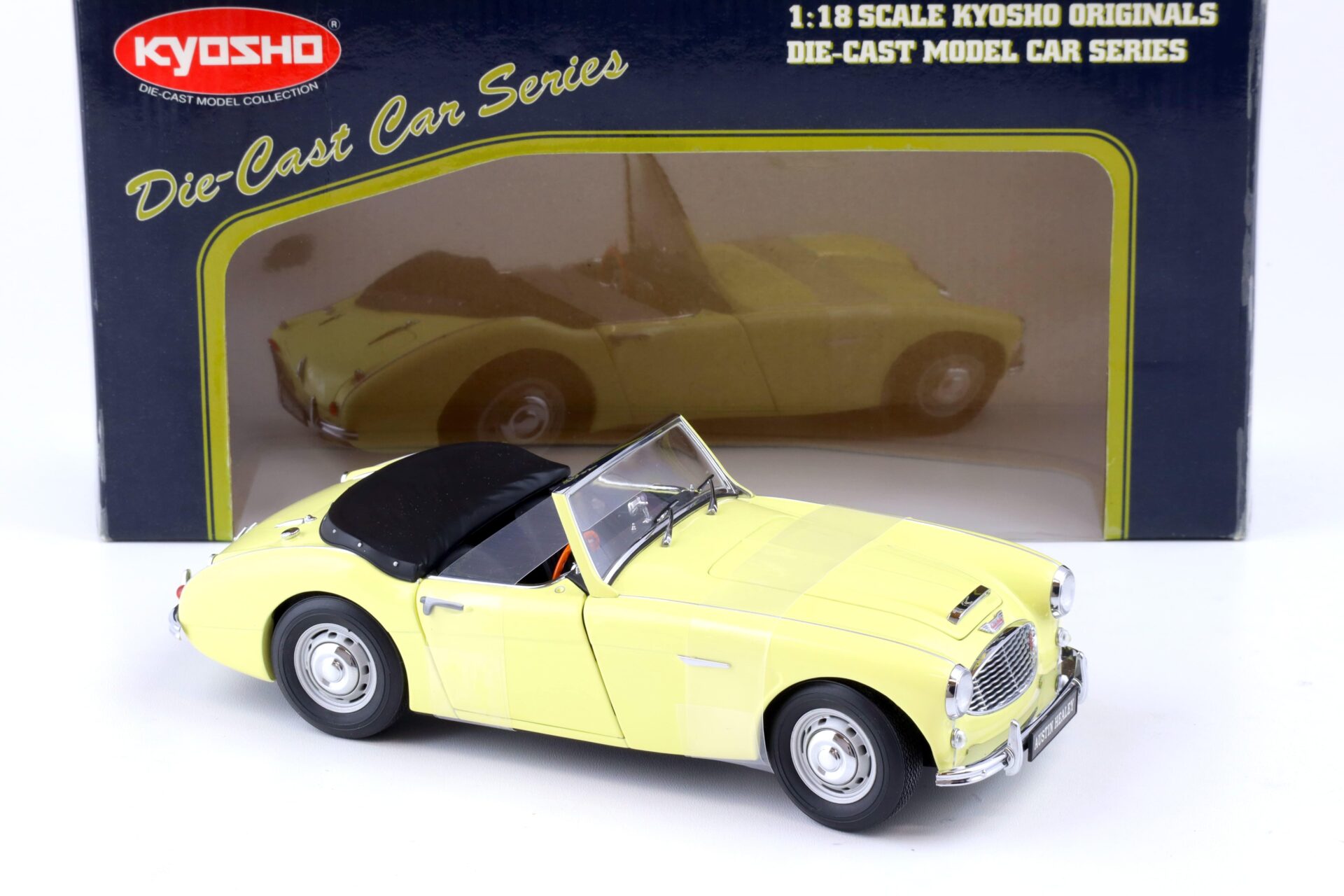 1:18 Kyosho Austin Healey 100 /6 Roadster Pale yellow 08144Y