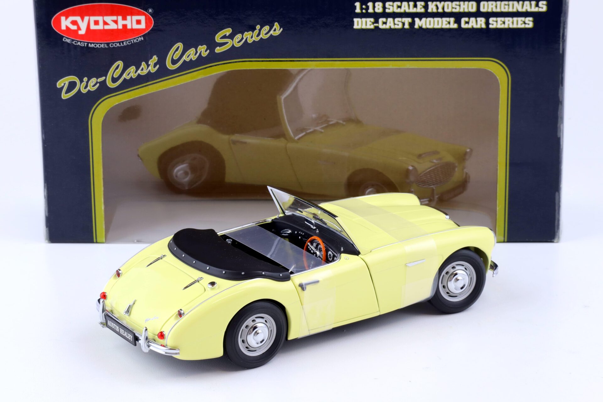 1:18 Kyosho Austin Healey 100 /6 Roadster Pale yellow 08144Y