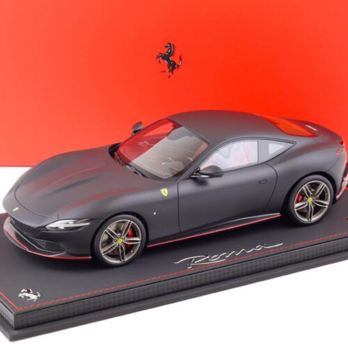 1:18 BBR Ferrari Roma matt black Nero Opaco/ grey wheels - Limited 48 pcs.