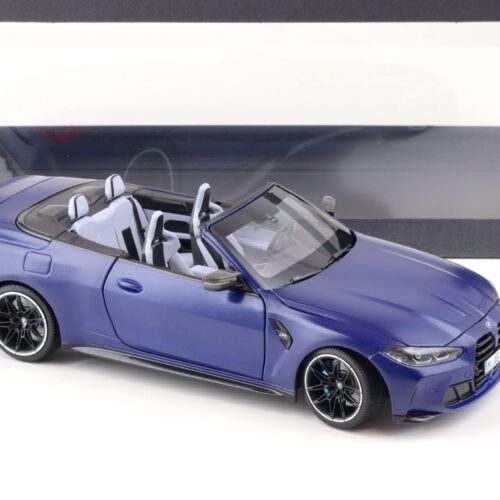 1:18 Minichamps BMW M4 Convertible (G83) Frozen Portimao blue 2020 DEALER VERSION
