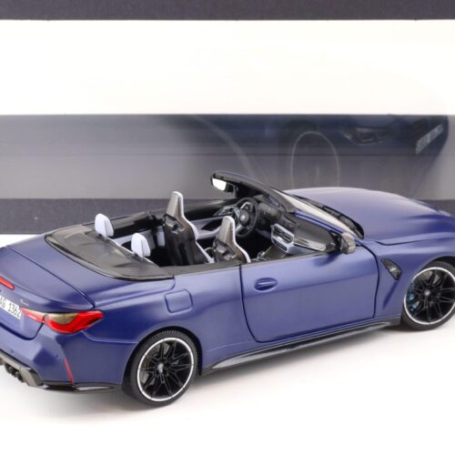1:18 Minichamps BMW M4 Convertible (G83) Frozen Portimao blue 2020 DEALER VERSION