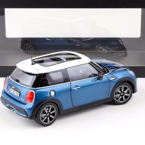 1:18 Norev Mini Cooper S 2021 Island blue/ white roof DEALER VERSION
