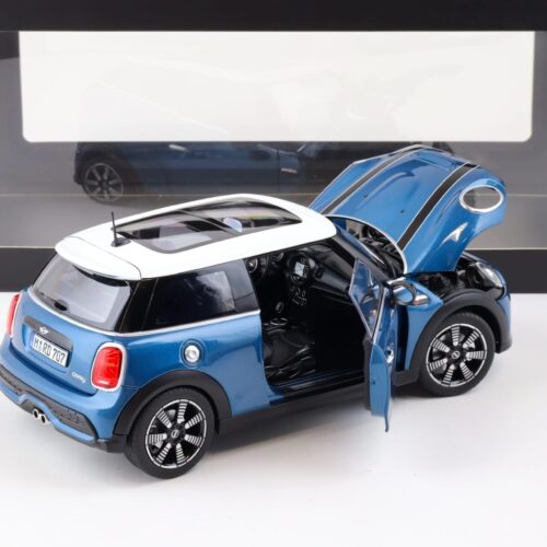 1:18 Norev Mini Cooper S 2021 Island blue/ white roof DEALER VERSION
