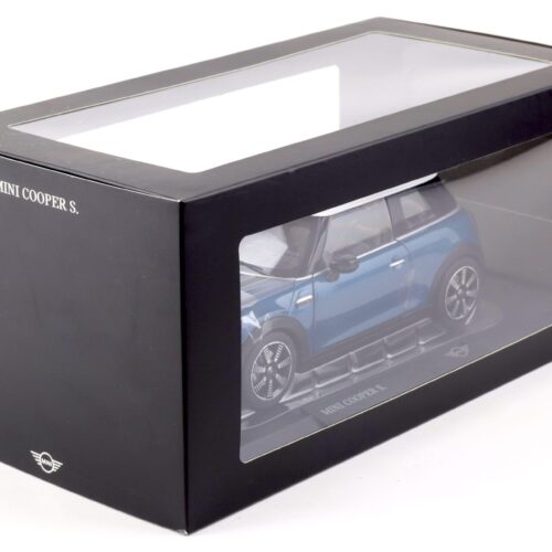 1:18 Norev Mini Cooper S 2021 Island blue/ white roof DEALER VERSION