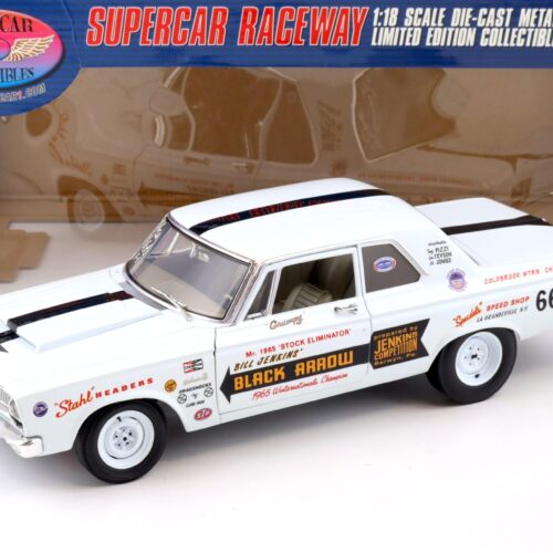 1:18 Highway61 Supercar 1965 Plymouth Hemi Belvedere Bill Grumpy Jenkins white 50524