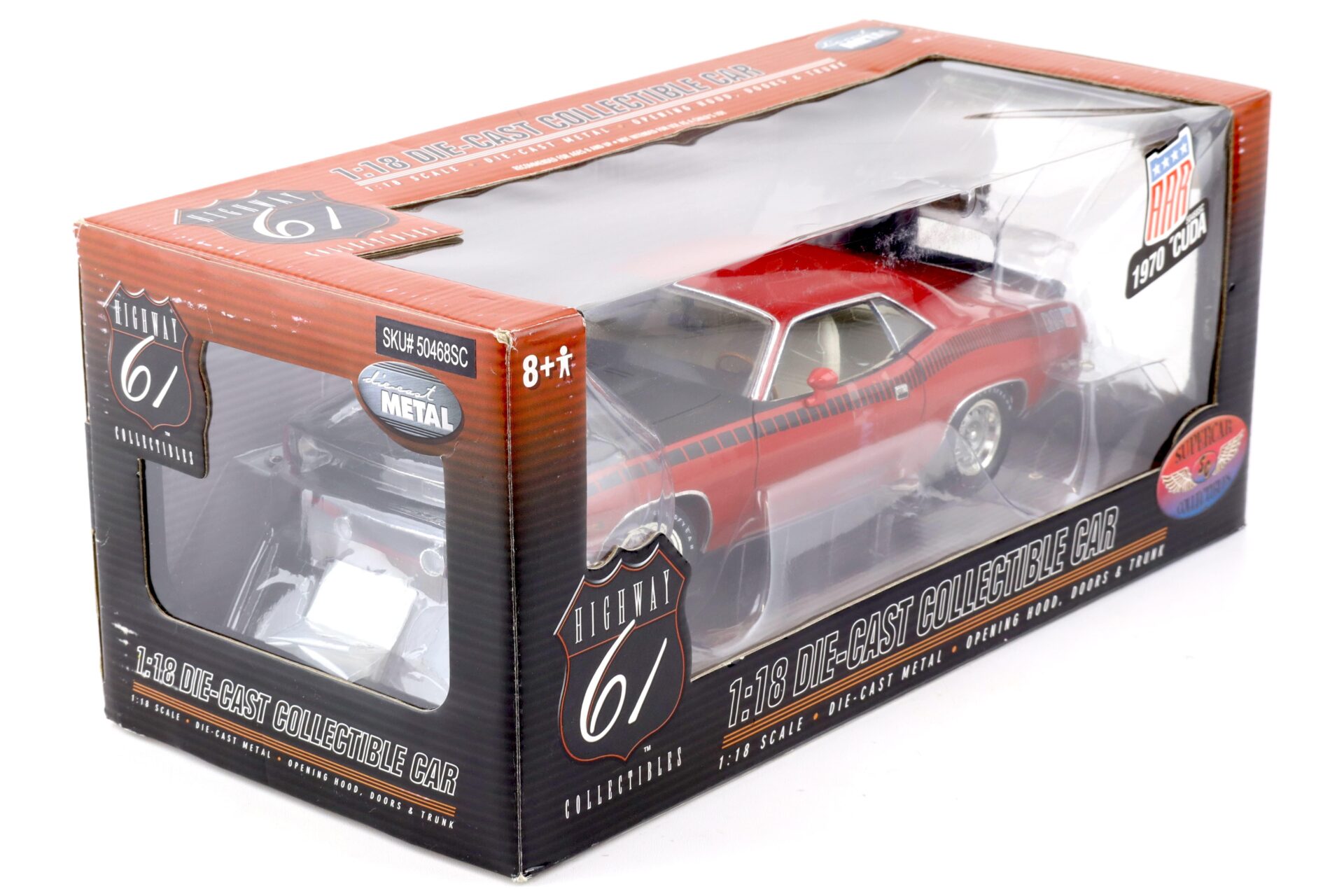 1:18 Highway61 Plymouth Cuda AAR Coupe 1970 red/ white interior 50468SC