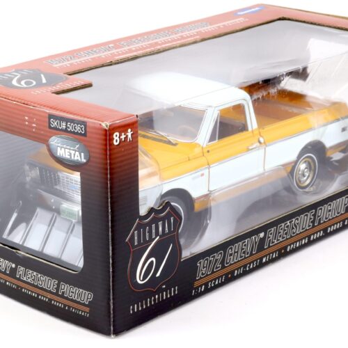 1:18 Highway61 Chevrolet Fleetside Pickup 1972 Cheyenne 10 yellow/ white 50363