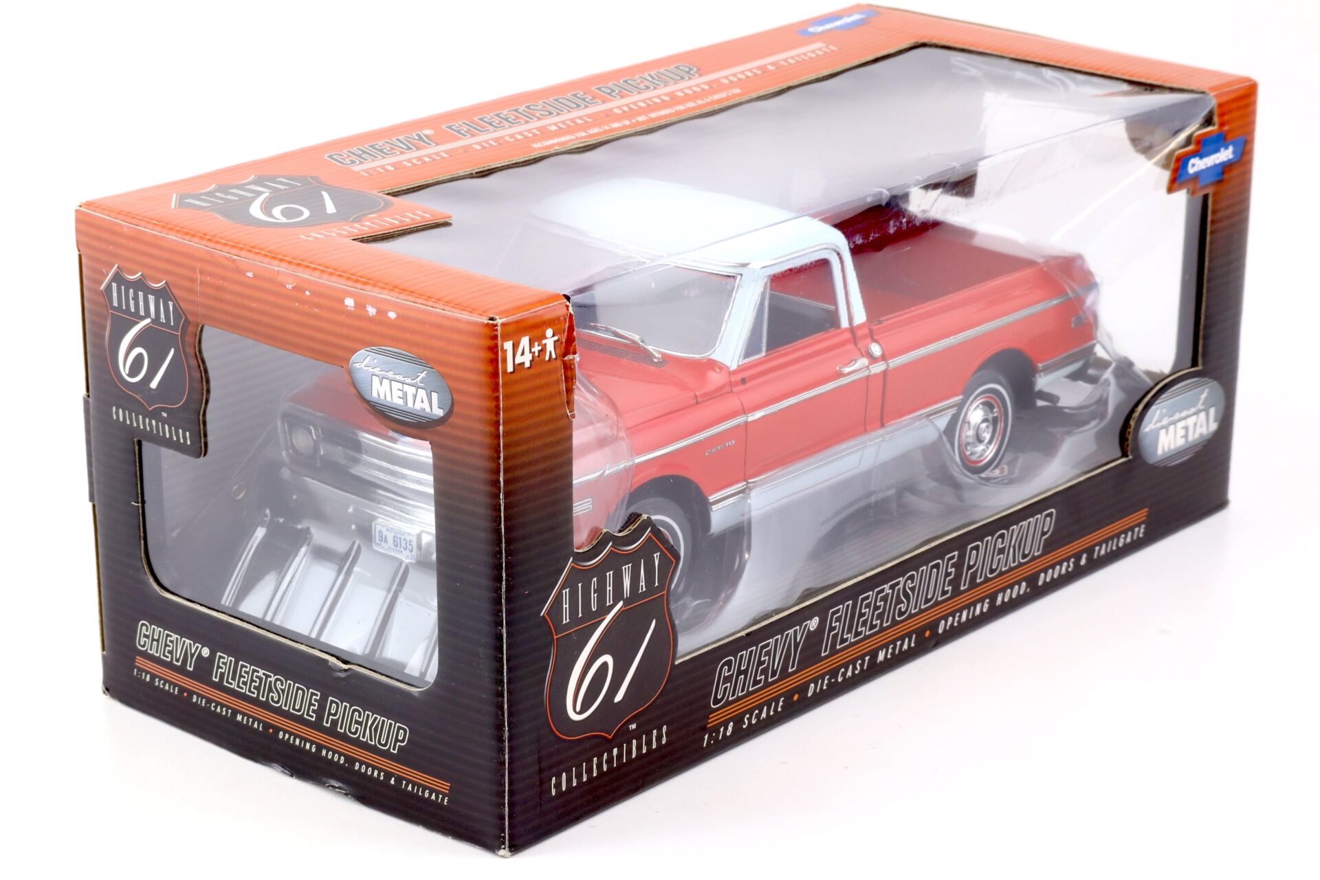 1:18 Highway61 Chevrolet Fleetside Pickup 1972 CST/10 red/ white 50559