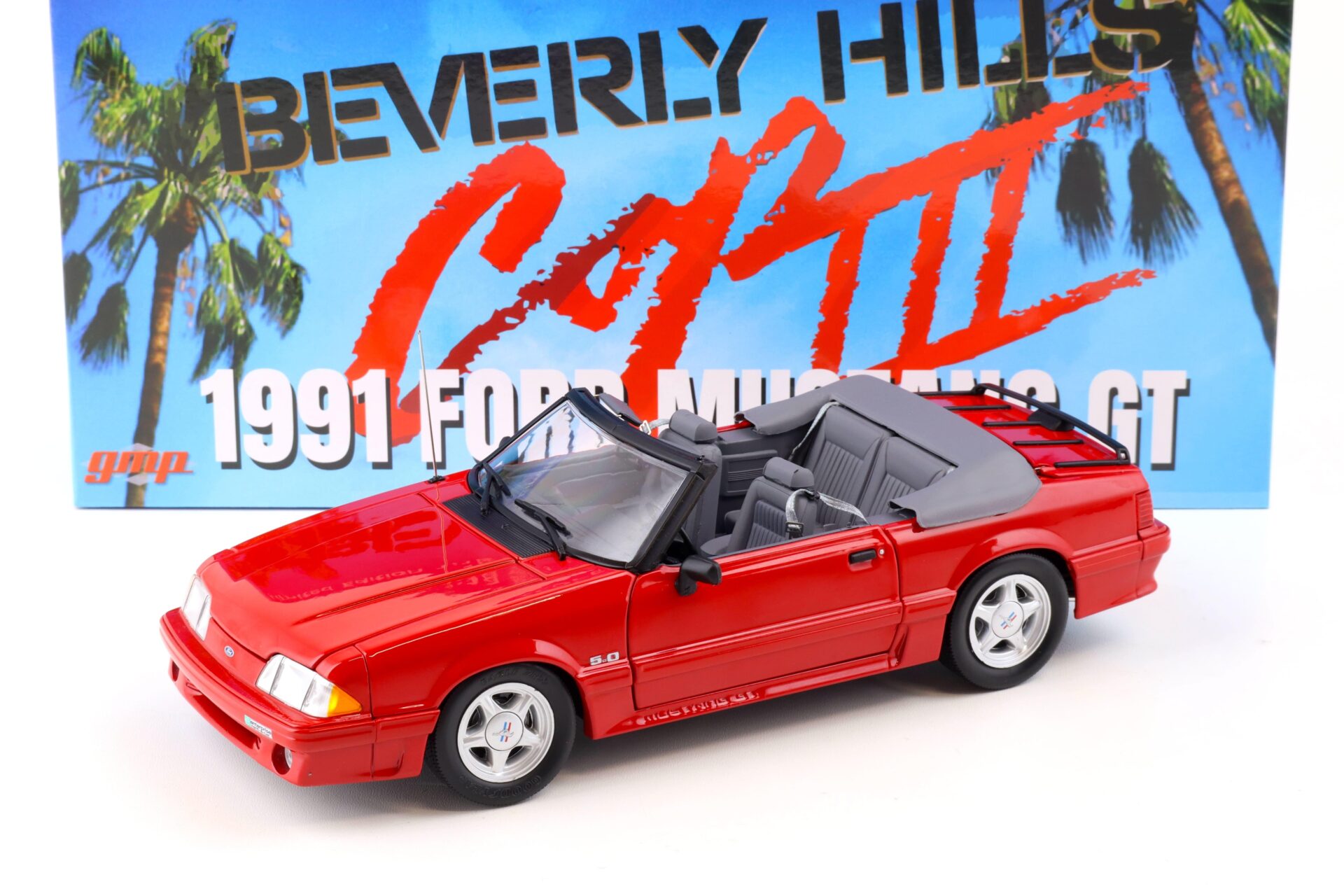 1:18 GMP 1991 Ford Mustang GT Convertible red Beverly Hills Cop III Axel Foley 18998