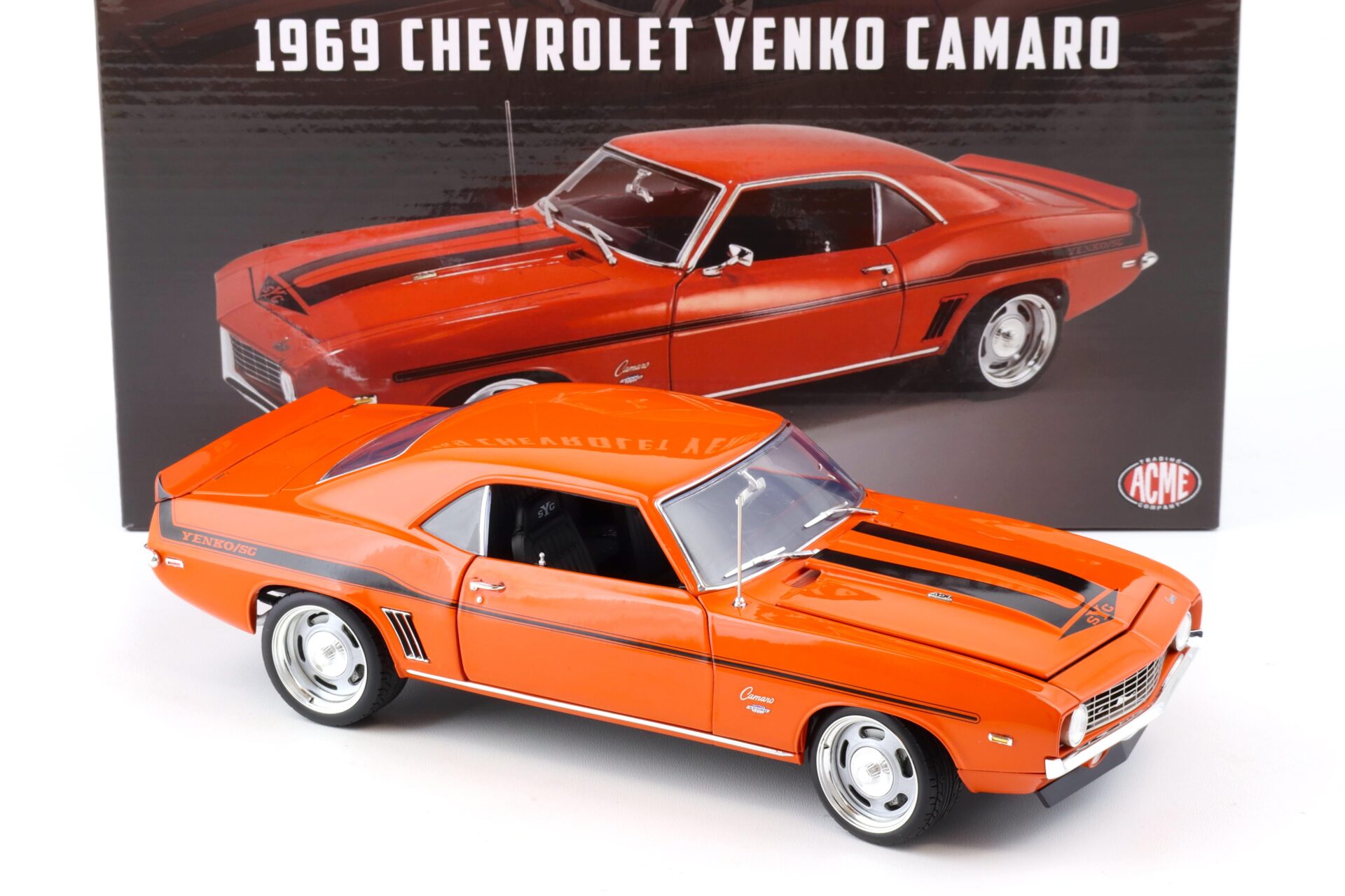 1:18 ACME 1969 Chevrolet Yenko Camaro Coupe hugger orange A1805728
