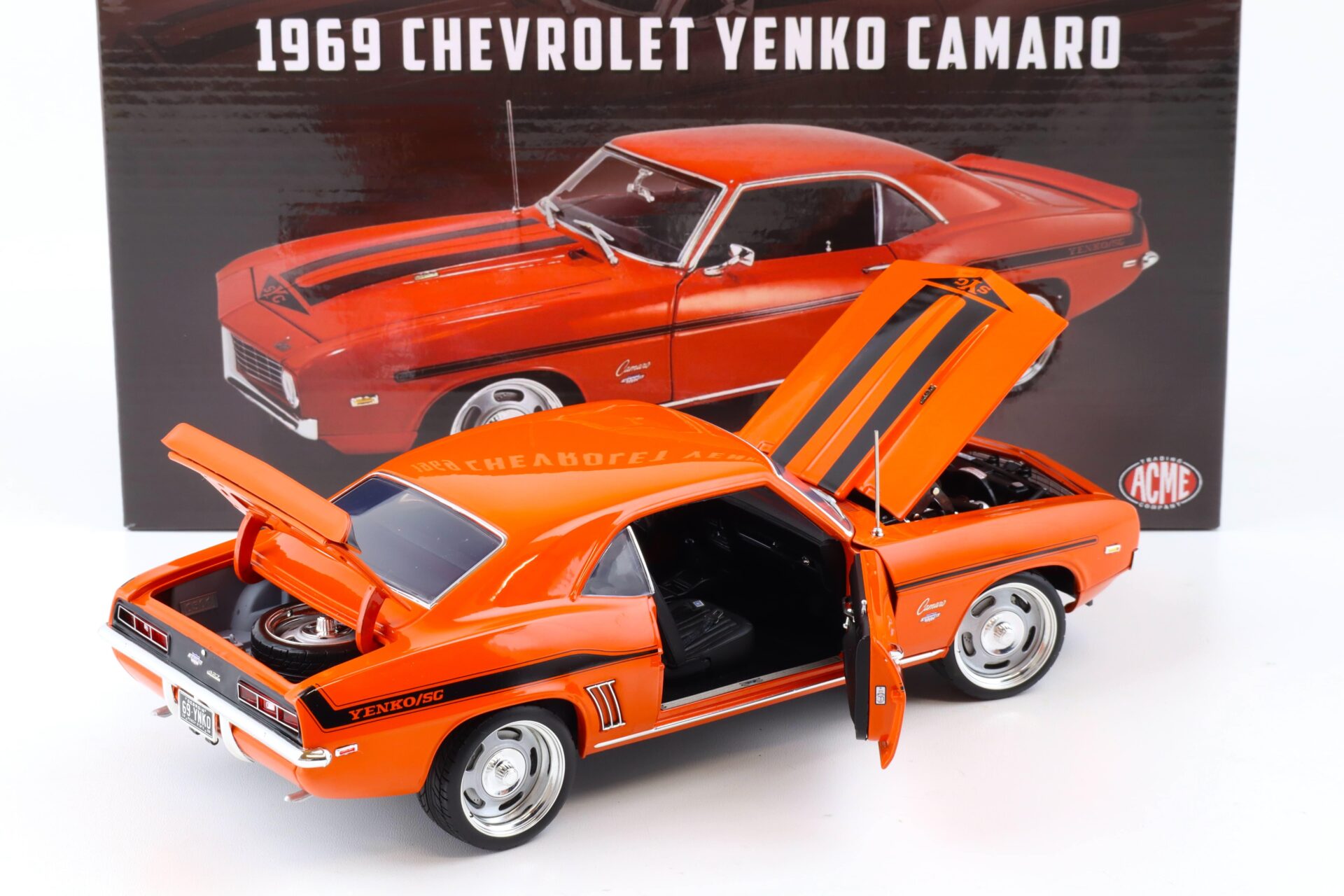 1:18 ACME 1969 Chevrolet Yenko Camaro Coupe hugger orange A1805728