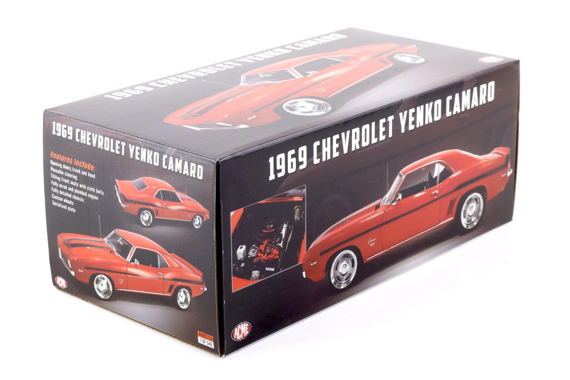 1:18 ACME 1969 Chevrolet Yenko Camaro Coupe hugger orange A1805728