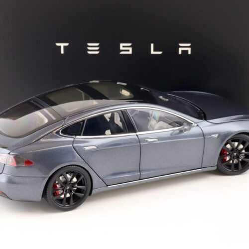 1:18 Original Tesla Model S P100D Midnight silver metallic Diecast DEALER VERSION