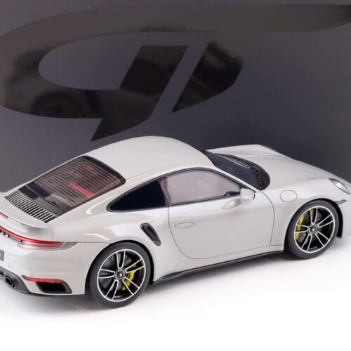 1:18 GT Spirit GT431 Porsche 911 (992) Turbo S Coupe Chalk grey/ red interior 2020