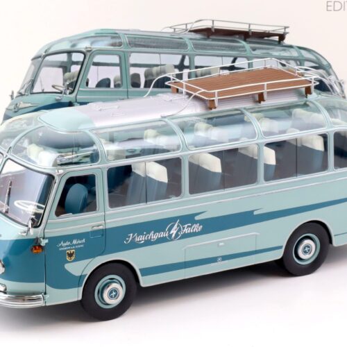 1:18 Schuco Setra S6 Reisebus "Kraichgau Falke" 1956 blue 450034900
